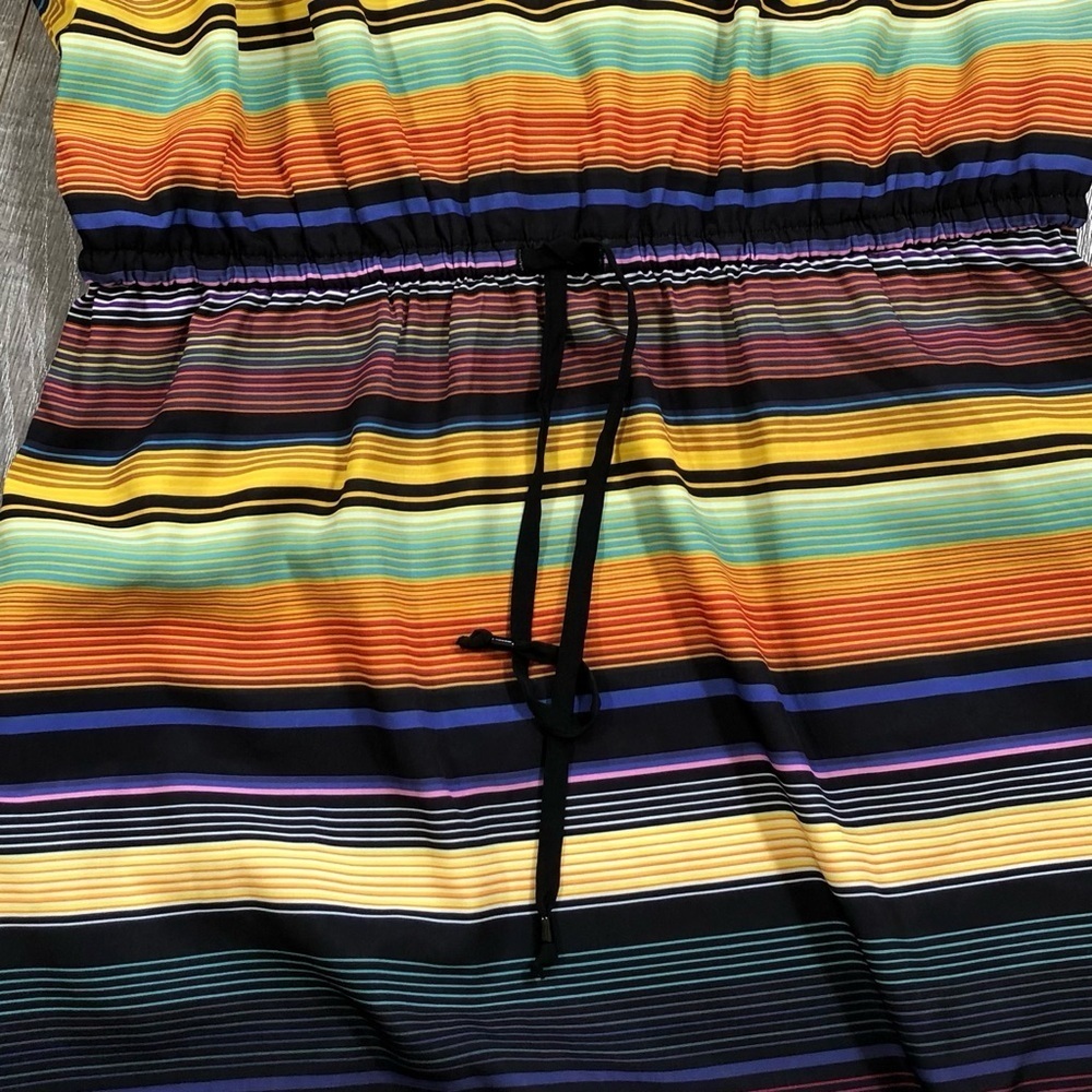 ATHLETA Colorful Multi Striped Havana Midi Dress Size S - Picture 6 of 9